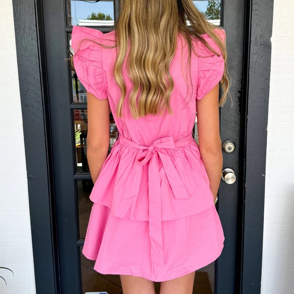 Pink Mini Ruffle Dress - Picture 3 of 6